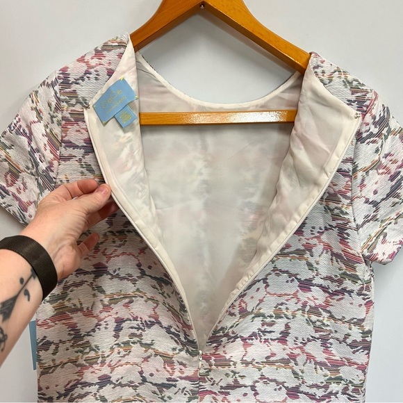 NWT CeCe by Cynthia Steffe Shift Dress in jacquard fabric fully lined size 6 - Picture 4 of 15